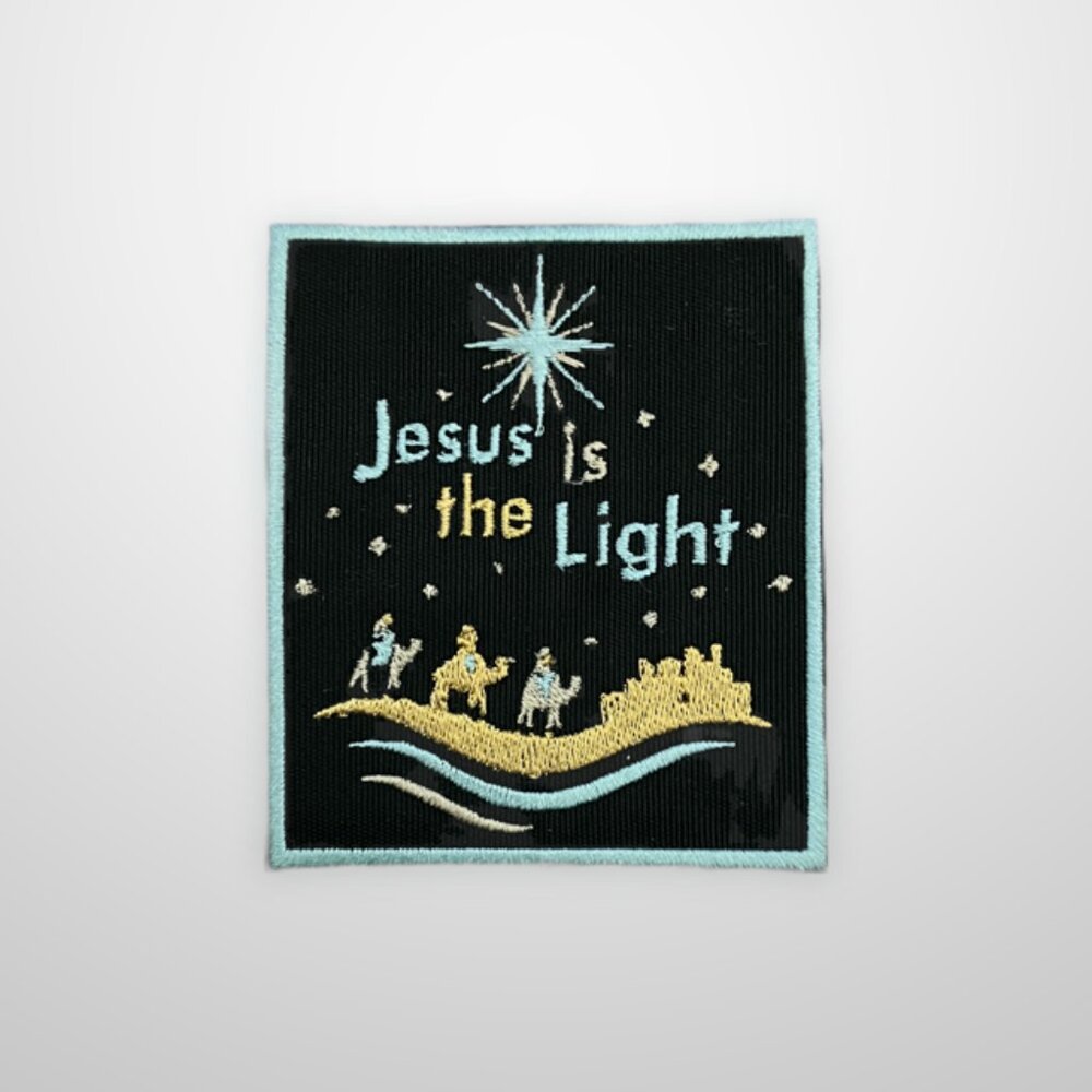 Absolutely Gorgeous embroidered patch Jesus is The Light